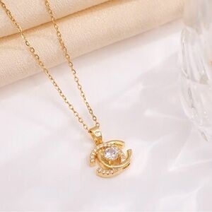 C-shaped necklace, Stainless Steel